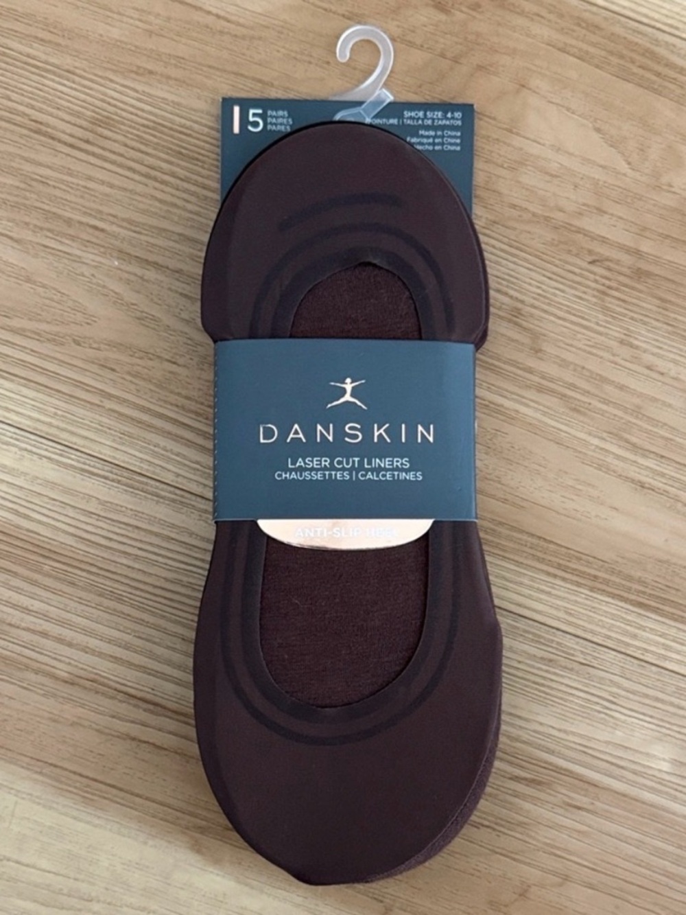 Danskin No-Show Laser Cut Liner Socks - Brown